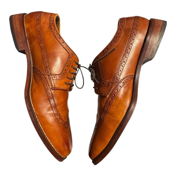 Cole Haan Men's Brown Leather Grand OS Wingtip Oxford Dress Shoes Size 11 C20736 - Picture 5 of 9